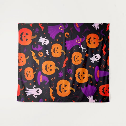Speelse Halloween Wandkleed (Voorkant (horizontaal))