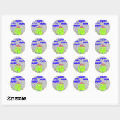 Speelse handgetekende Doodle Ronde Sticker (Vel)