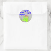Speelse handgetekende Doodle Ronde Sticker (Tas)