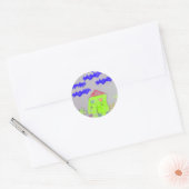 Speelse handgetekende Doodle Ronde Sticker (Envelop)
