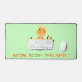 Speelse Happy Duck Custom Kleuren en Tekst Grappig Bureaumat (Keyboard & Muis)