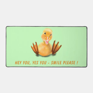 Speelse Happy Duck Custom Kleuren en Tekst Grappig Bureaumat