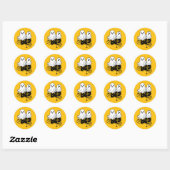 Speelse Happy Ghost Duo Ronde Sticker (Vel)