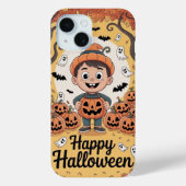 Speelse Happy Halloween Pumpkin iPhone / iPad case (Achterkant)