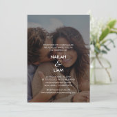 Speelse Happy Photo Bruiloft Kaart (Staand voorkant)