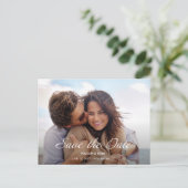 Speelse Happy Photo Wedding Sla de datum op Briefkaart (Staand voorkant)