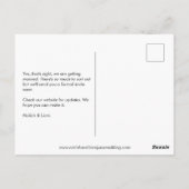 Speelse Happy Photo Wedding Sla de datum op Briefkaart (Achterkant)
