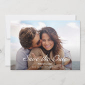 Speelse Happy Photo Wedding Sla de datum op Kaart (Voorkant)