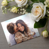 Speelse Happy Photo Wedding Sla de datum op Kaart