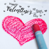 Speelse Happy Valentines Day Schattigee harten Zelfinktende Stempel