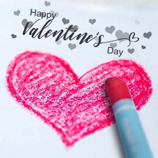 Speelse Happy Valentines Day Schattigee harten Zelfinktende Stempel