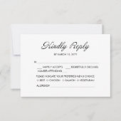 Speelse Happy Wedding RSVP Kaart (Voorkant)