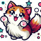 Speelse harige kat koffiemok