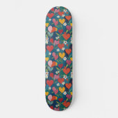 Speelse harten Bloemen Persoonlijk Skateboard (Voorkant)