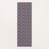 Speelse harten Bloemen Yogamat (Achterkant)