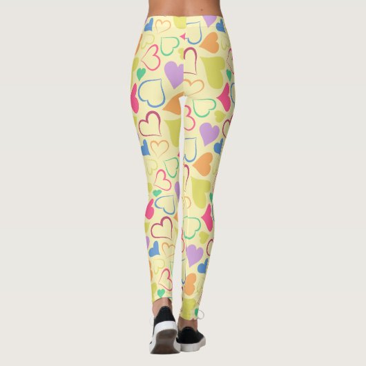 speelse harten leggings (Achterkant)