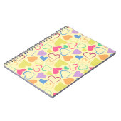 speelse harten notitieboek (Linkerzijde)