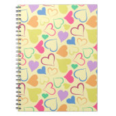 speelse harten notitieboek (Voorkant)