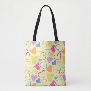 speelse harten tote bag