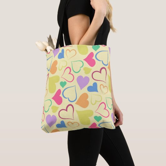 speelse harten tote bag (Dichtbij)