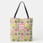 Speelse Hawaiian Hula Monogram Design Tote Bag (Achterkant)