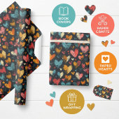 Speelse Heart Classroom: Kleurrijke kunst van Kind Cadeaupapier