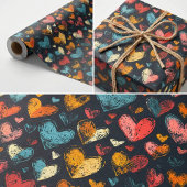 Speelse Heart Classroom: Kleurrijke kunst van Kind Cadeaupapier