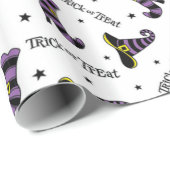 Speelse Heksenschoenen & Petten Halloween Cadeaupapier (Rol Hoek)