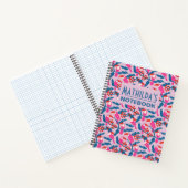 Speelse heldere roze toekans notitieboek (Binnen)