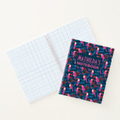 Speelse heldere roze toekans notitieboek (Binnen)