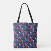 Speelse heldere roze toekans tote bag (Achterkant)