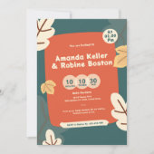 Speelse herfst bruiloft uitnodiging (Voorkant)