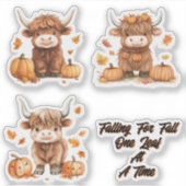Speelse Highland Koe Kleine Sticker Blad (Voorkant)