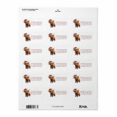 Speelse Highland Koe retour adreslabels Etiket (Full Sheet)