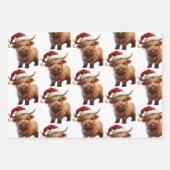 Speelse Highland Koe wrapping papier Inpakpapier Vel (Voorkant)