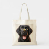 Speelse Hond Afbeelding Tote Bag (Achterkant)