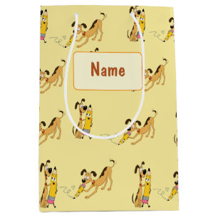 Speelse Hond & Gelukkig Potlood Patroon Medium Cadeauzakje