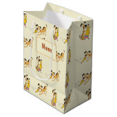 Speelse Hond & Gelukkig Potlood Patroon Medium Cadeauzakje (Voorkant Gekanteld)