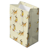 Speelse Hond & Gelukkig Potlood Patroon Medium Cadeauzakje (Achterkant Gekanteld)