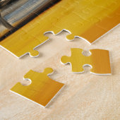 Speelse hond genieten van autorit Art Print Legpuzzel (Zijkant)