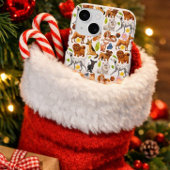 Speelse Hond Parade iPhone Hoesje 15 Case