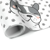 Speelse Hond Patroon Ontwerp Cadeaupapier (Rol Hoek)