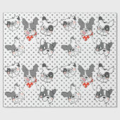 Speelse Hond Patroon Ontwerp Cadeaupapier (Vlak)