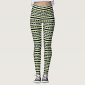 Speelse Hond Streep Patroon Leggings (Voorkant)