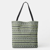 Speelse Hond Streep Patroon Tote Bag (Achterkant)
