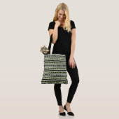 Speelse Hond Streep Patroon Tote Bag (Op model)