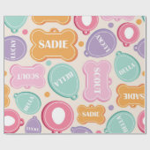 Speelse hond Tags Patroon Cadeaupapier (Vlak)