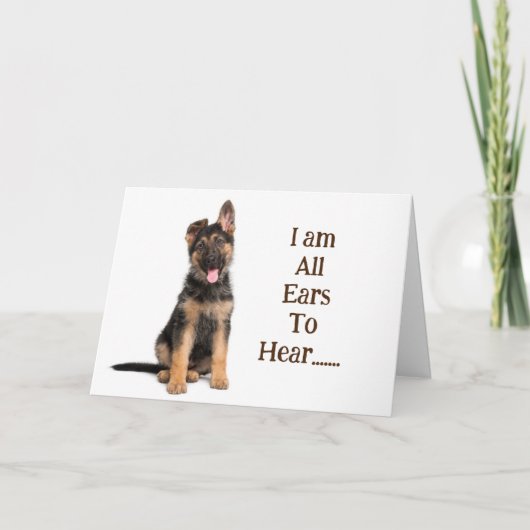 SPEELSE HOND ZEGT "1E DAG VAN DE KLEUTERSCHOOL" KAART (Voorkant)