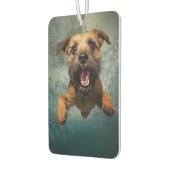 Speelse hond zwemmen onder water ontwerp luchtverfrisser (Links)