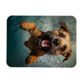 Speelse Hond Zwemt Onderwater Ontwerp Magneet (Horizontaal)